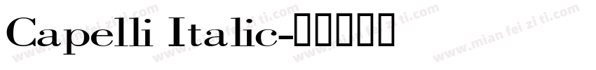 Capelli Italic字体转换